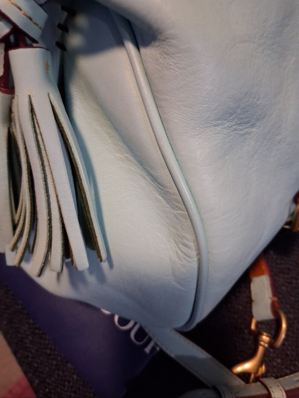 LARGE DOONEY AND BOURKE FLORENTINE SATCHEL - Picture 10 of 16